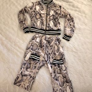 Snakeskin print tracksuit
